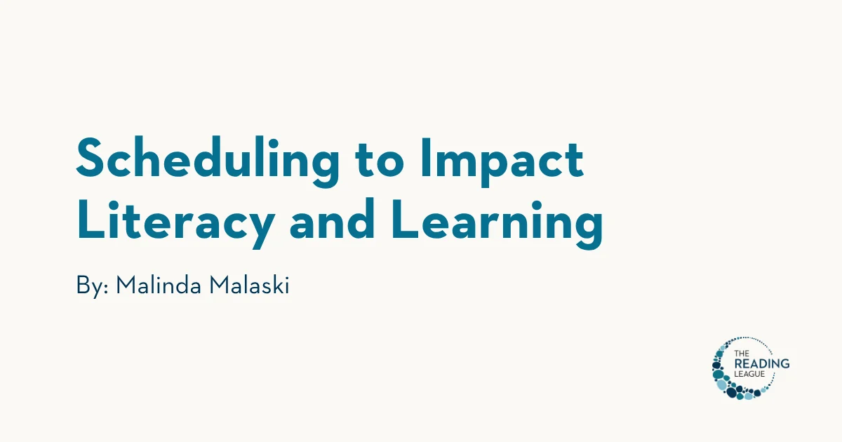 guest blog scheduling to impact literacy and learning