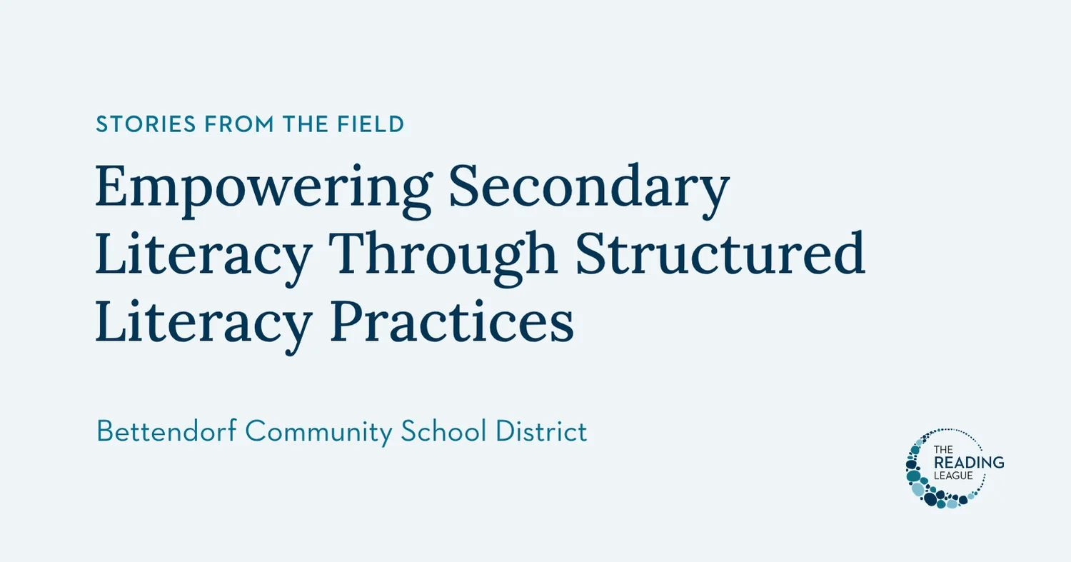 Empowering Secondary Literacy Through Structured Literacy Practices