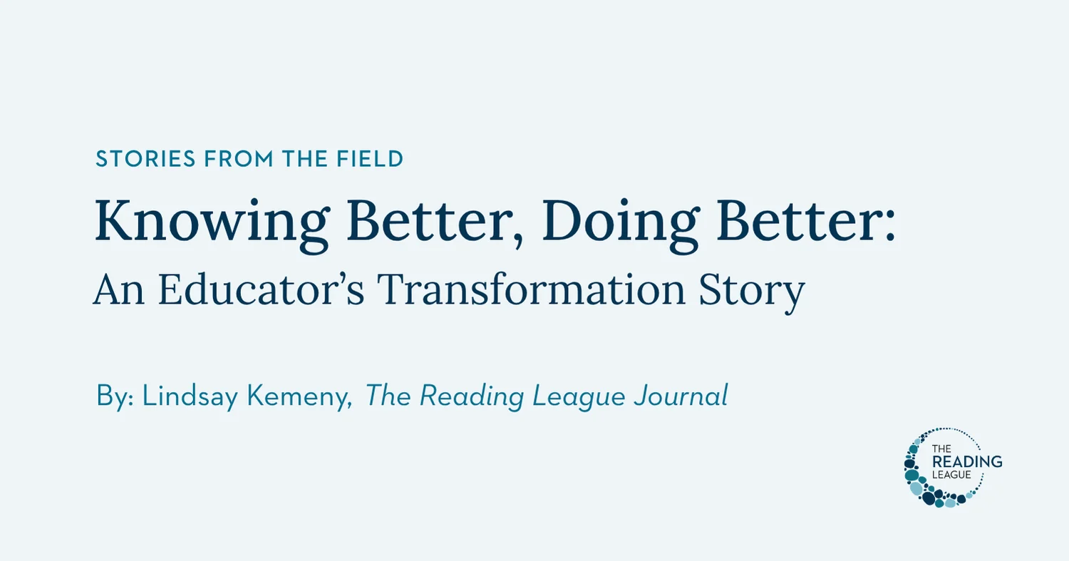 Knowing Better, Doing Better: An Educator’s Transformation Story