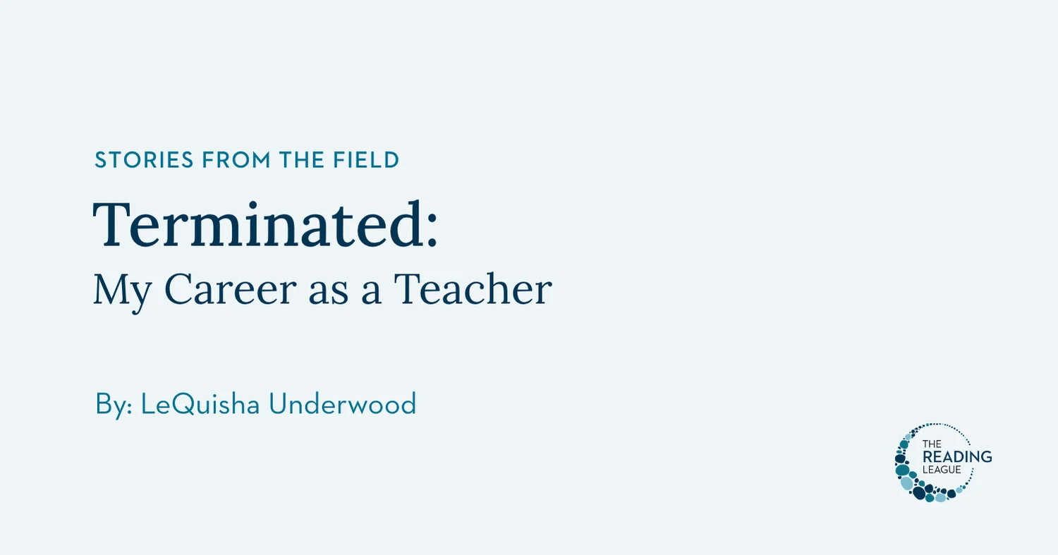 Terminated: My Career as a Teacher