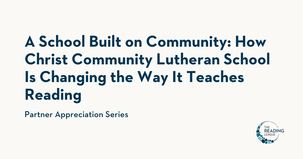 Christ Community Lutheran School Partner Appreciation Series OG